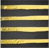 SERVETTEN BLACK VEL FOIL (33CM, 16ST) ()